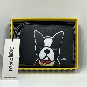 Marc Tetro Boston Terrier zip-around wallet wristlet